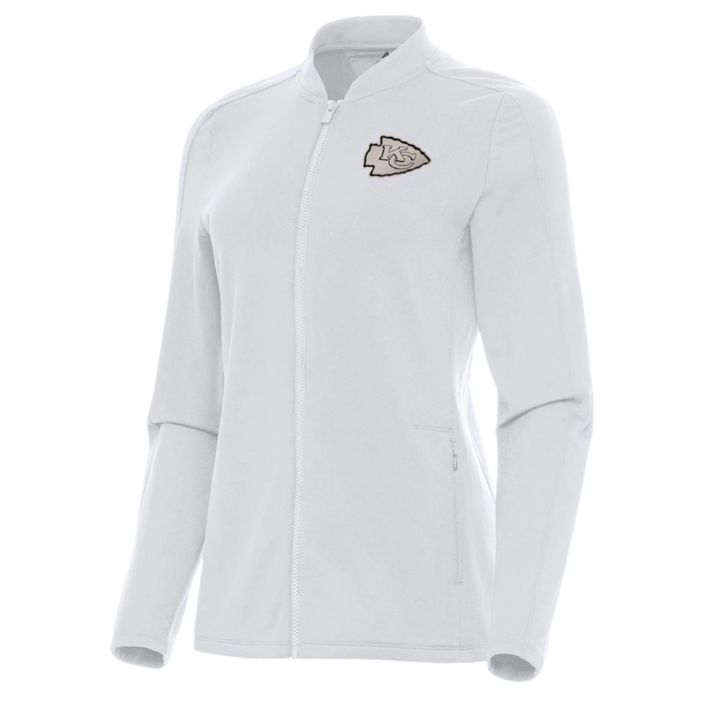 Like new! Worn once! Women's Kansas City Chiefs Antigua White Full-Zip Jacket
